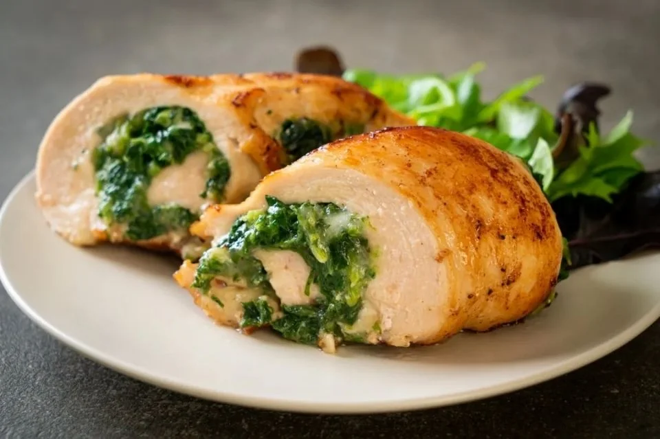 Pechuga Rellena de Queso y Espinaca